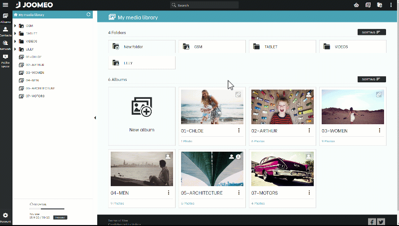 View folder sharing at a glance